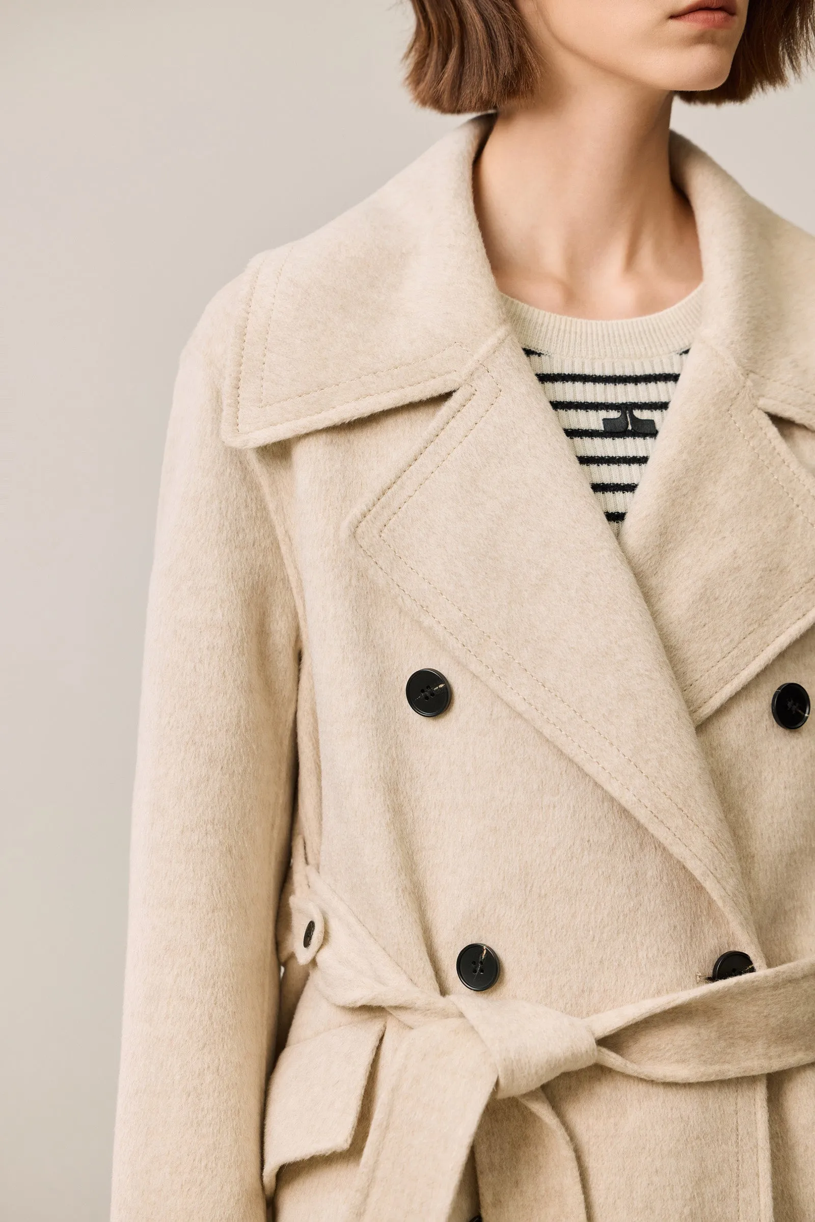 LILY Classic Double-Breasted Wool Coat