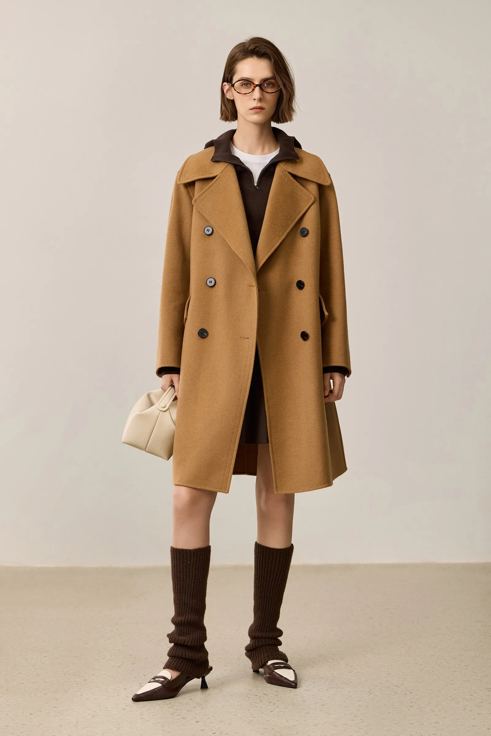 LILY Classic Double-Breasted Wool Coat