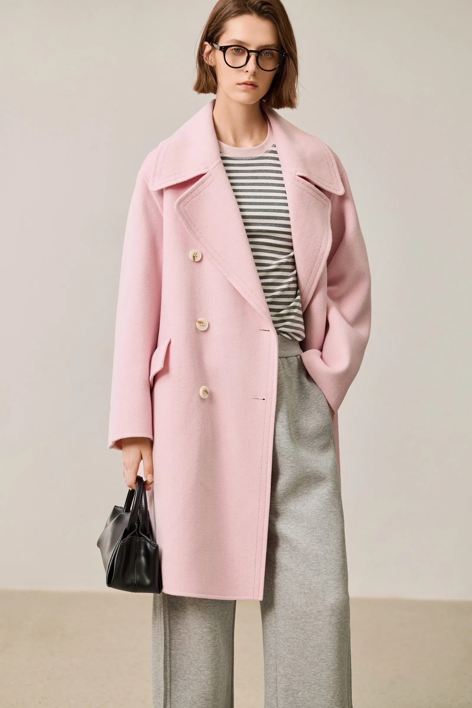 LILY Classic Double-Breasted Wool Coat