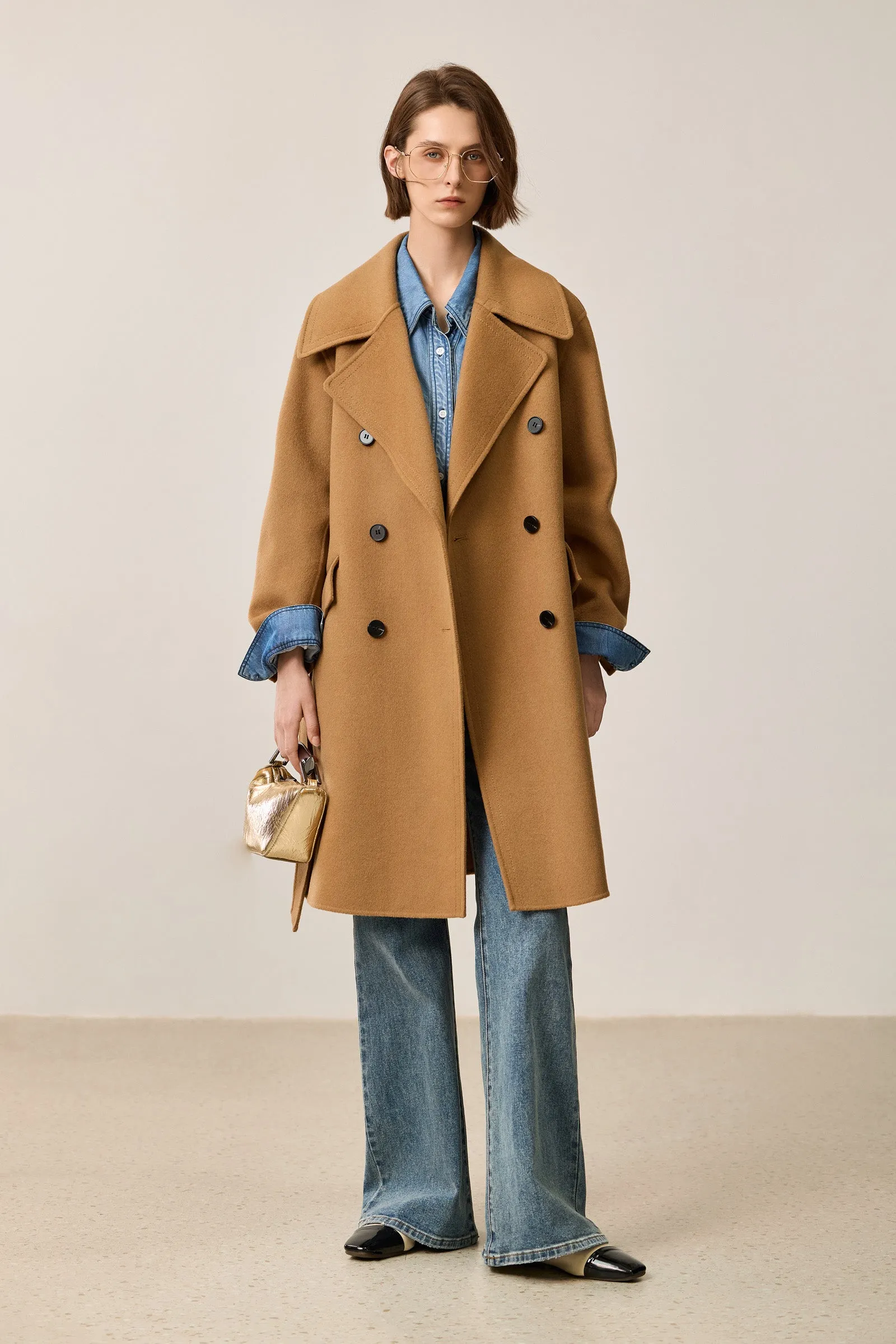 LILY Classic Double-Breasted Wool Coat