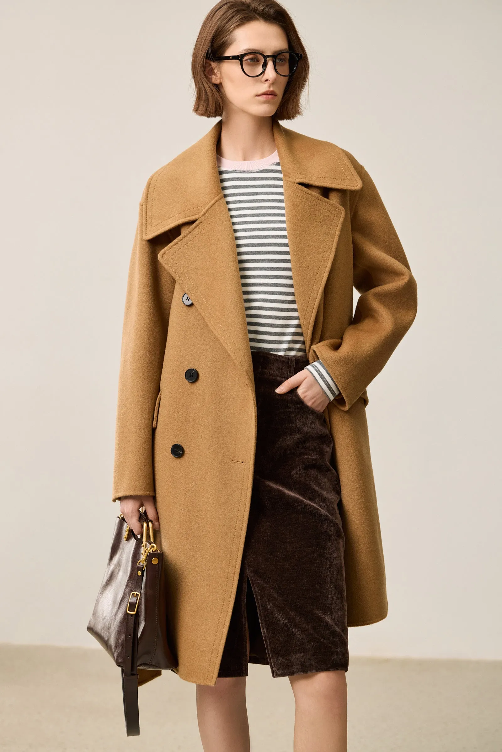 LILY Classic Double-Breasted Wool Coat