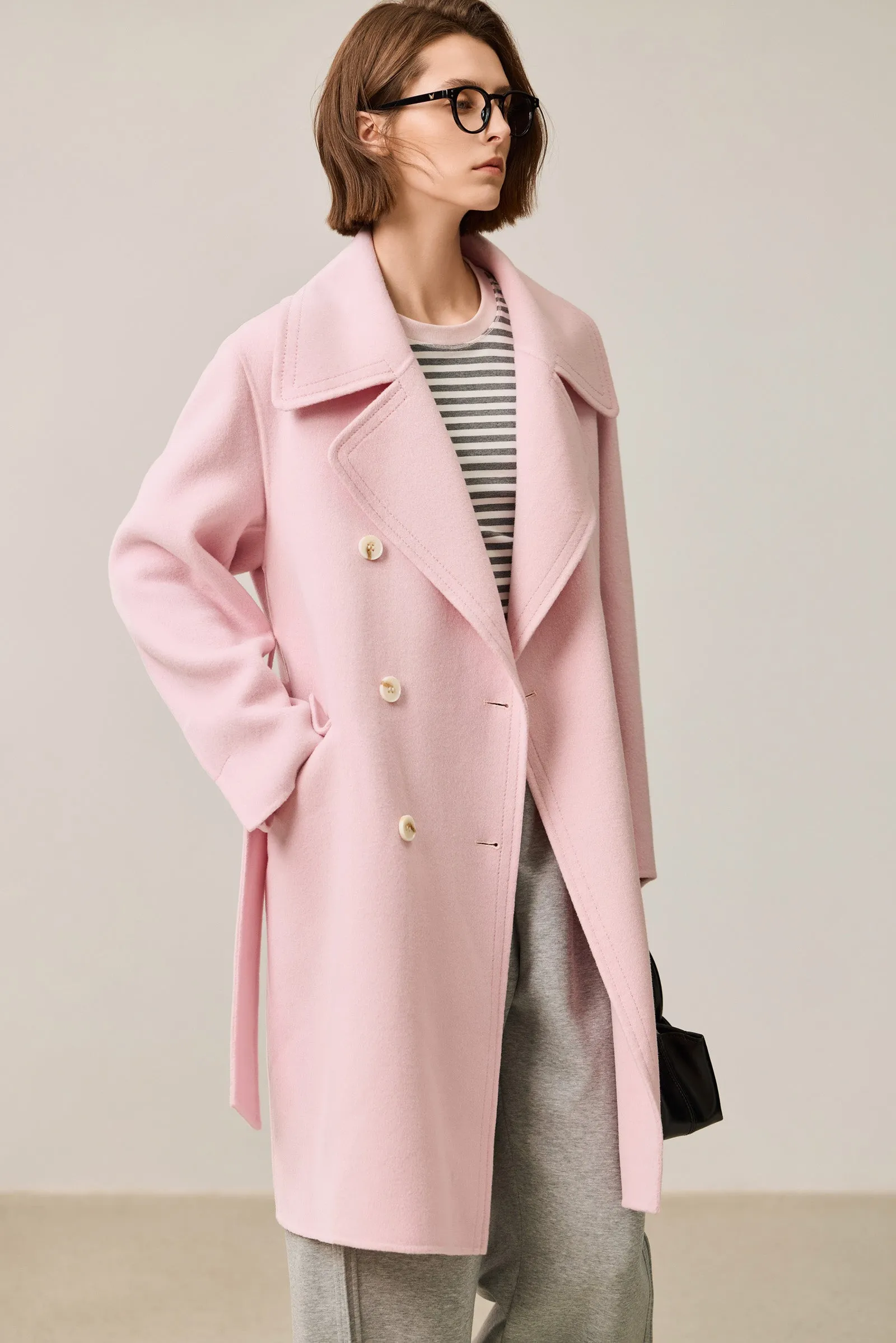 LILY Classic Double-Breasted Wool Coat