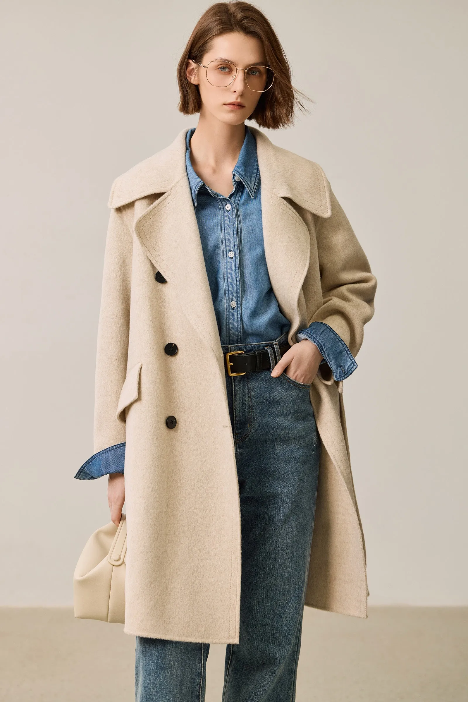 LILY Classic Double-Breasted Wool Coat