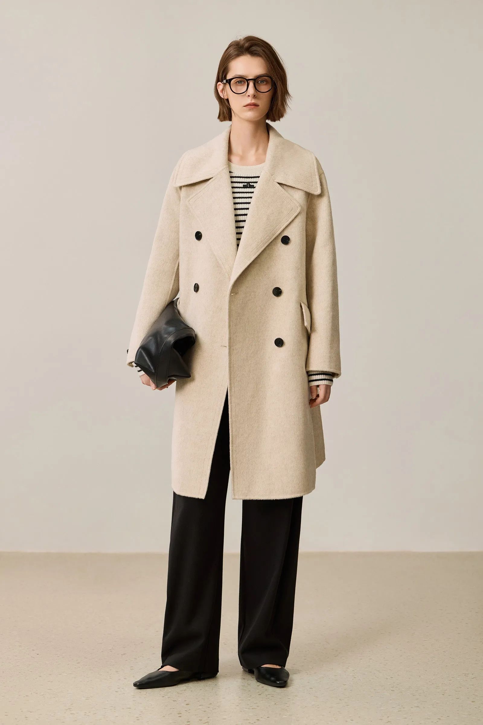 LILY Classic Double-Breasted Wool Coat