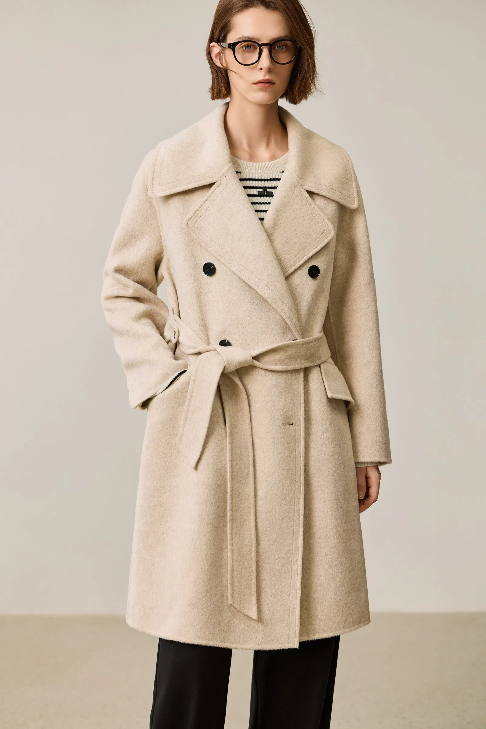 LILY Classic Double-Breasted Wool Coat