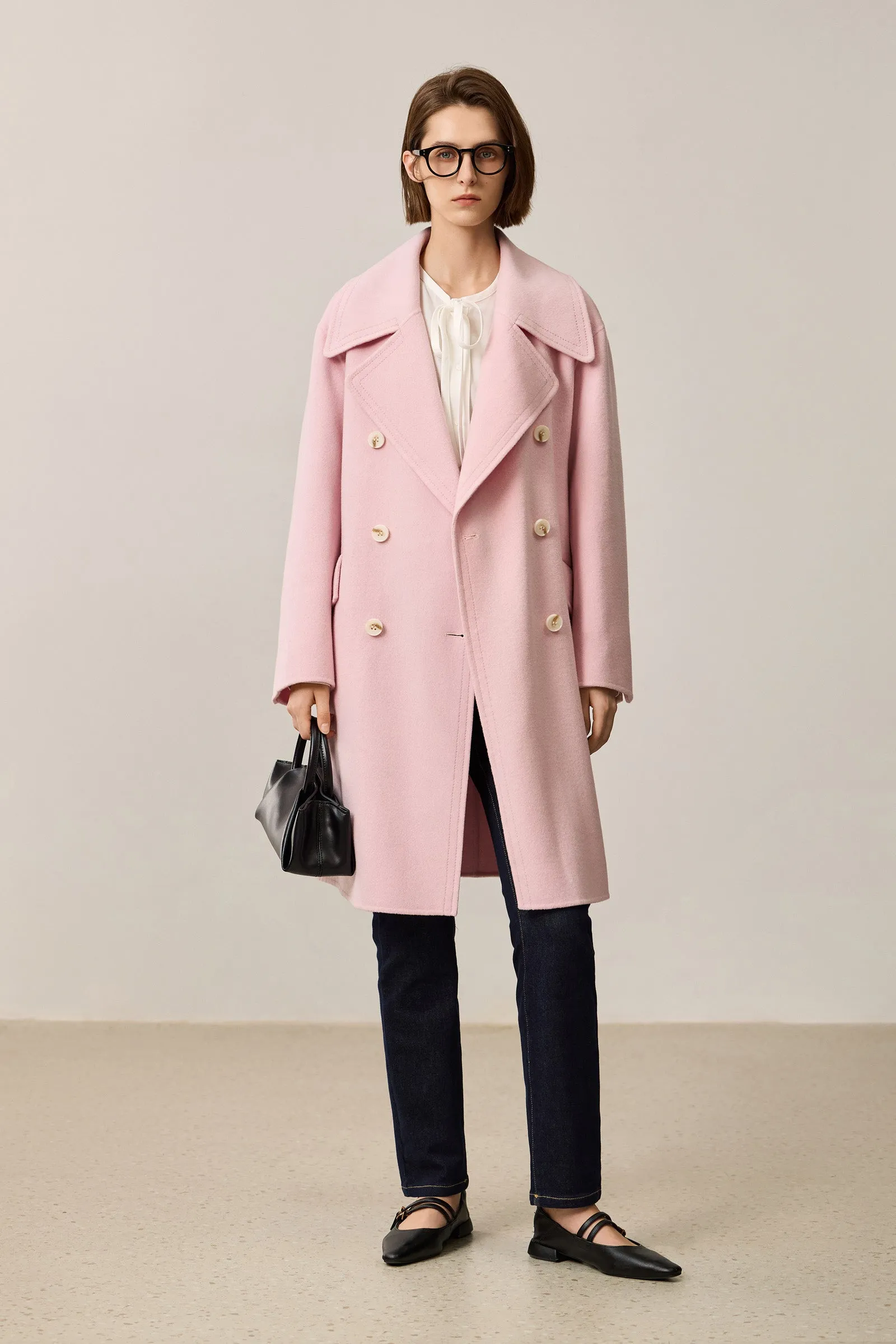 LILY Classic Double-Breasted Wool Coat