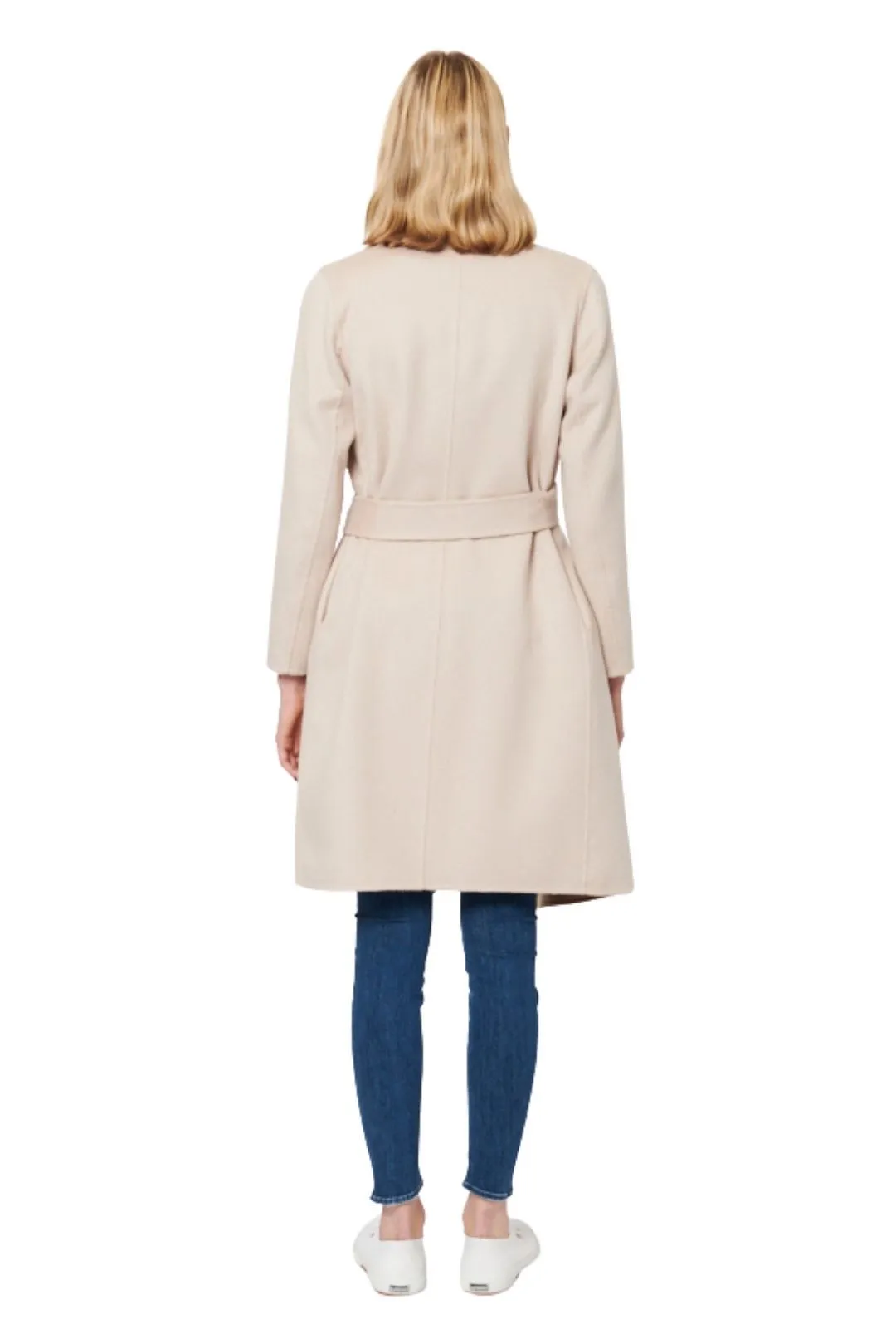 Line Meghan Woven Reversible Wrap Coat - Camel Rosebud