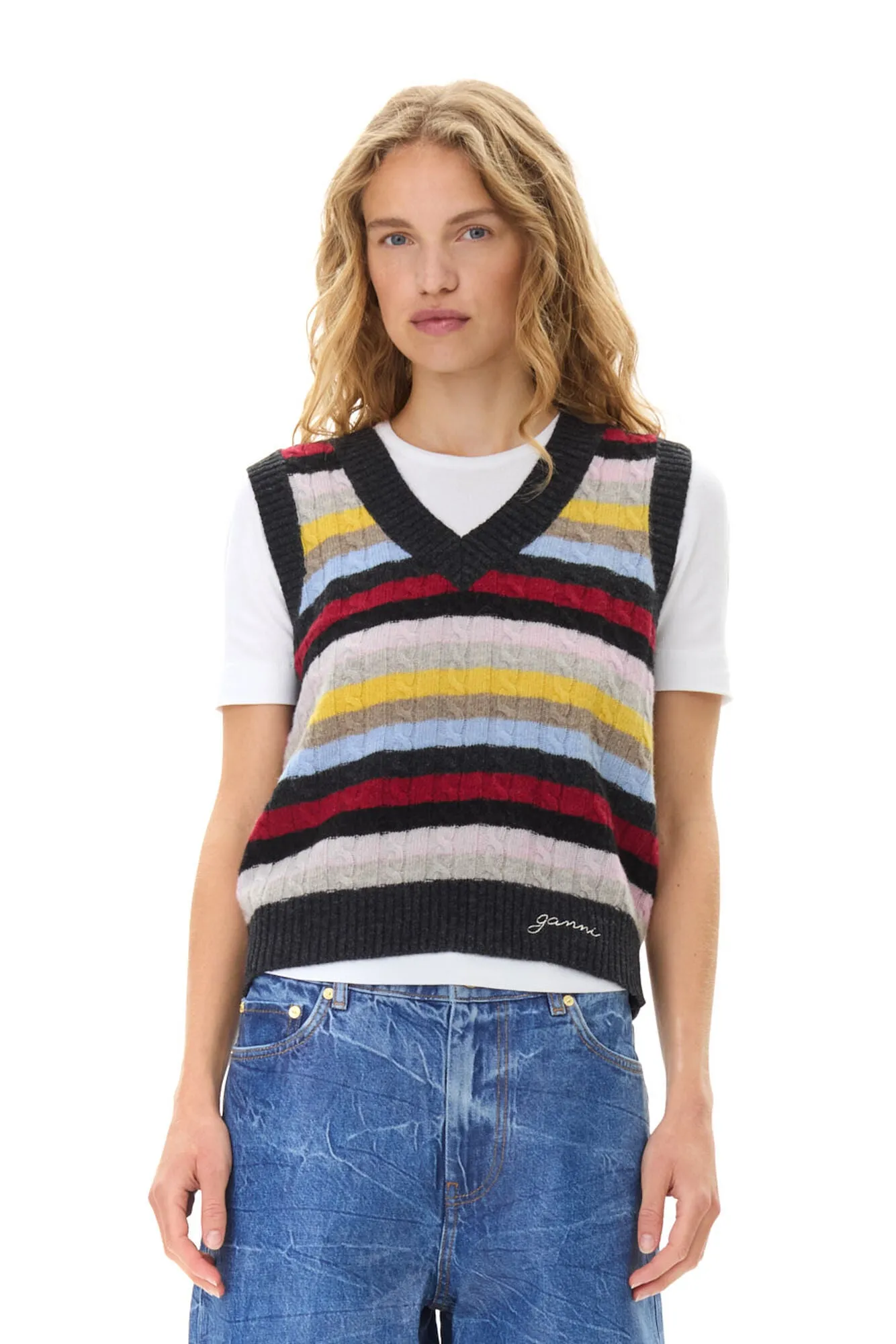 Logo Wool Mix Vest