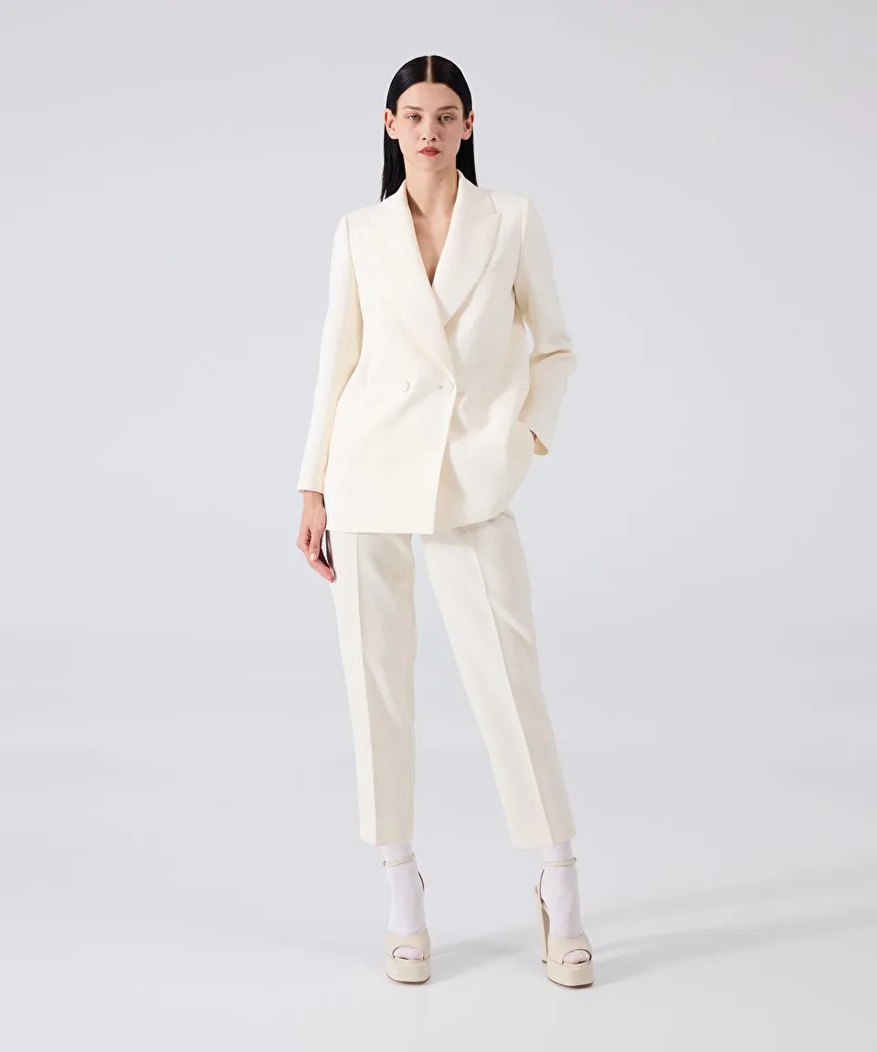 Machka Double Breasted Blazer Off White
