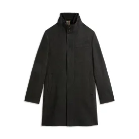 Men Mmo-Rockies-Wool Funnel Neck Coat - Charcoal
