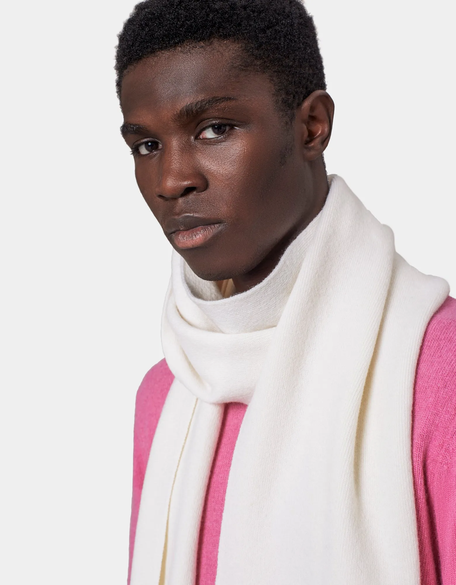 Merino Wool Scarf - Raspberry Pink