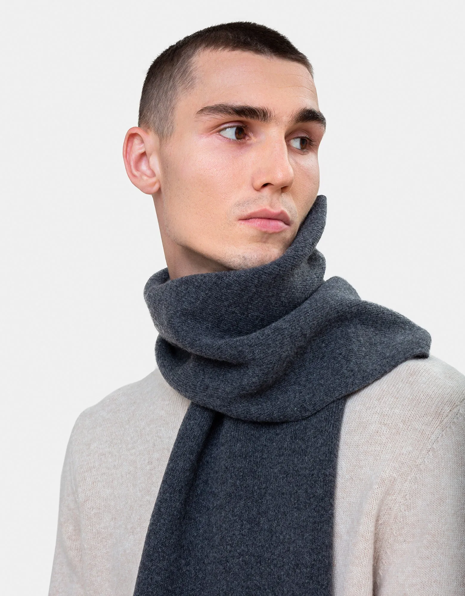 Merino Wool Scarf - Warm Taupe
