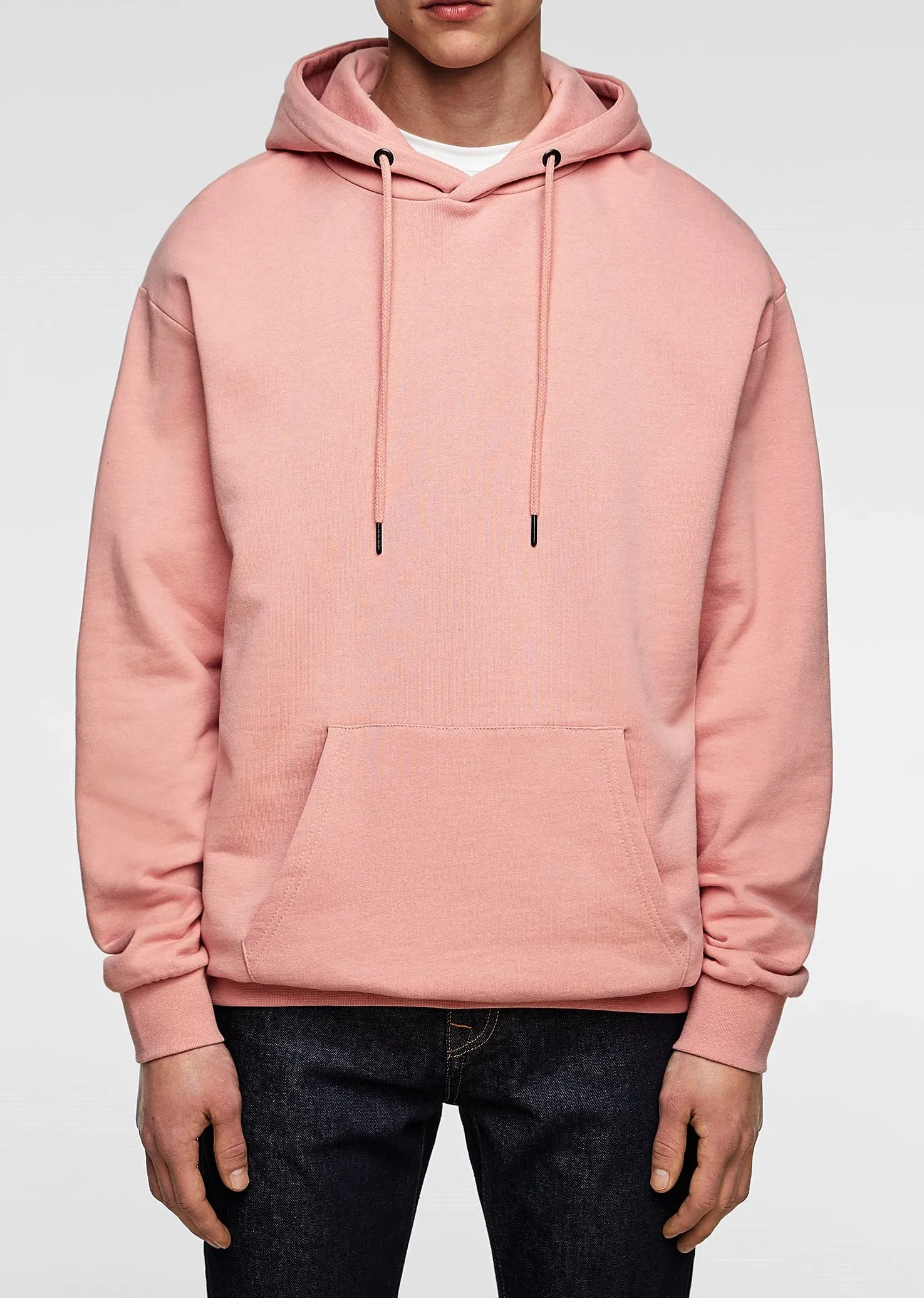 Neon Yellow Streetwear Men Long Sleeve Patch Outpocket Hoodie / Gym Oversized