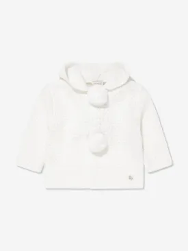 Paz Rodriguez Baby Wool Knitted Coat in Ivory
