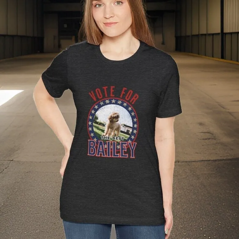 Personalized Dog Vote Shirt, Election For Shirt, Custom Dog Lover Gift, Vote 2024 Tee, Politics Shirt, President T-Shirt