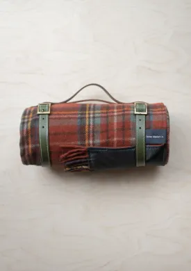 Recycled Wool Picnic Blanket in Stewart Royal Antique Tartan
