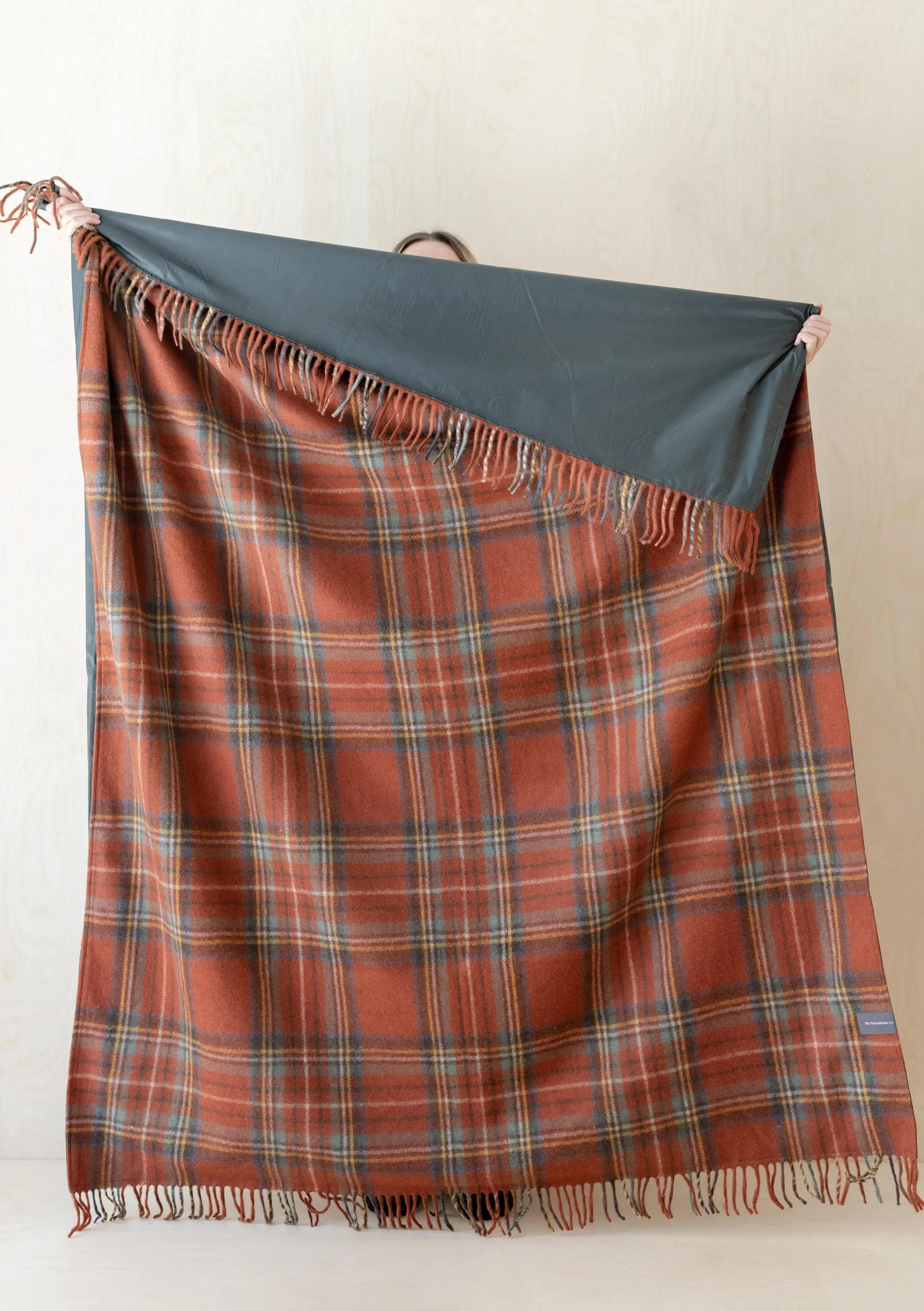 Recycled Wool Picnic Blanket in Stewart Royal Antique Tartan