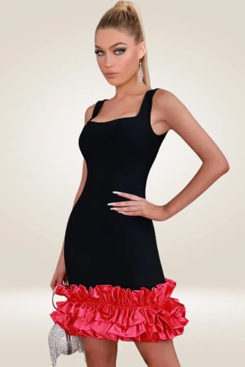 Ruffle Romance Bodycon Mini Dress