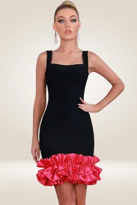 Ruffle Romance Bodycon Mini Dress