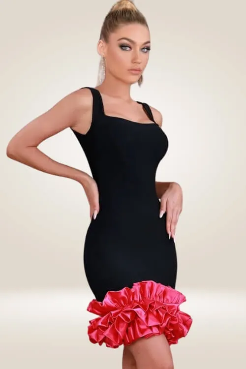 Ruffle Romance Bodycon Mini Dress