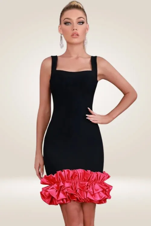 Ruffle Romance Bodycon Mini Dress