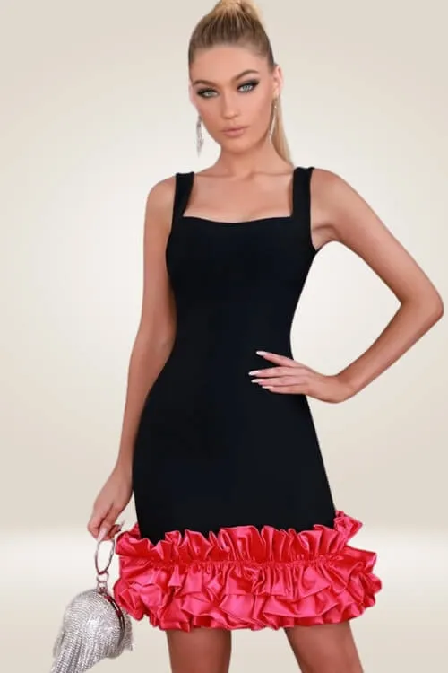 Ruffle Romance Bodycon Mini Dress