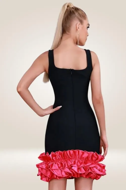 Ruffle Romance Bodycon Mini Dress