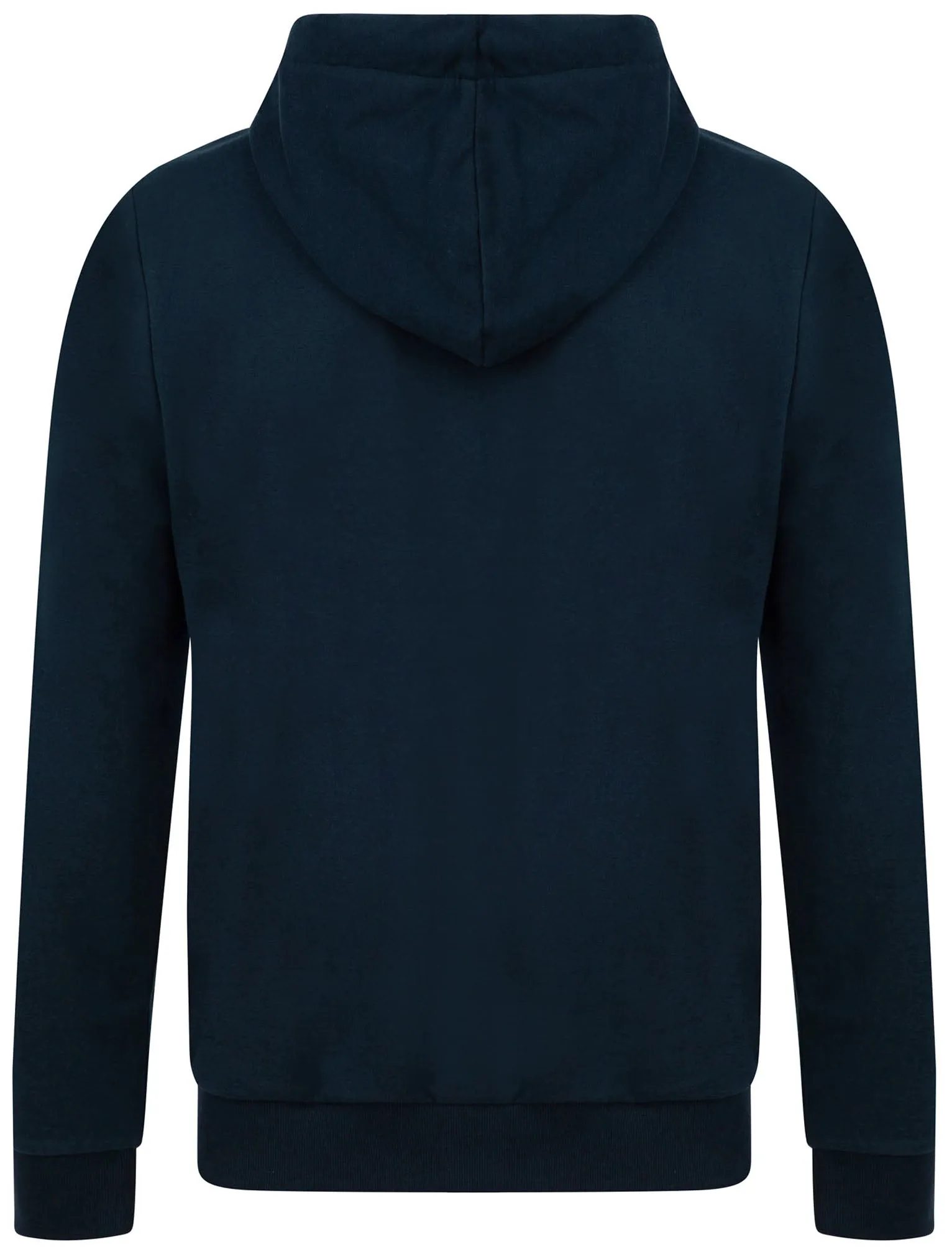Sunno Motif Brush Back Fleece Pullover Hoodie In Navy Blazer - Tokyo Laundry