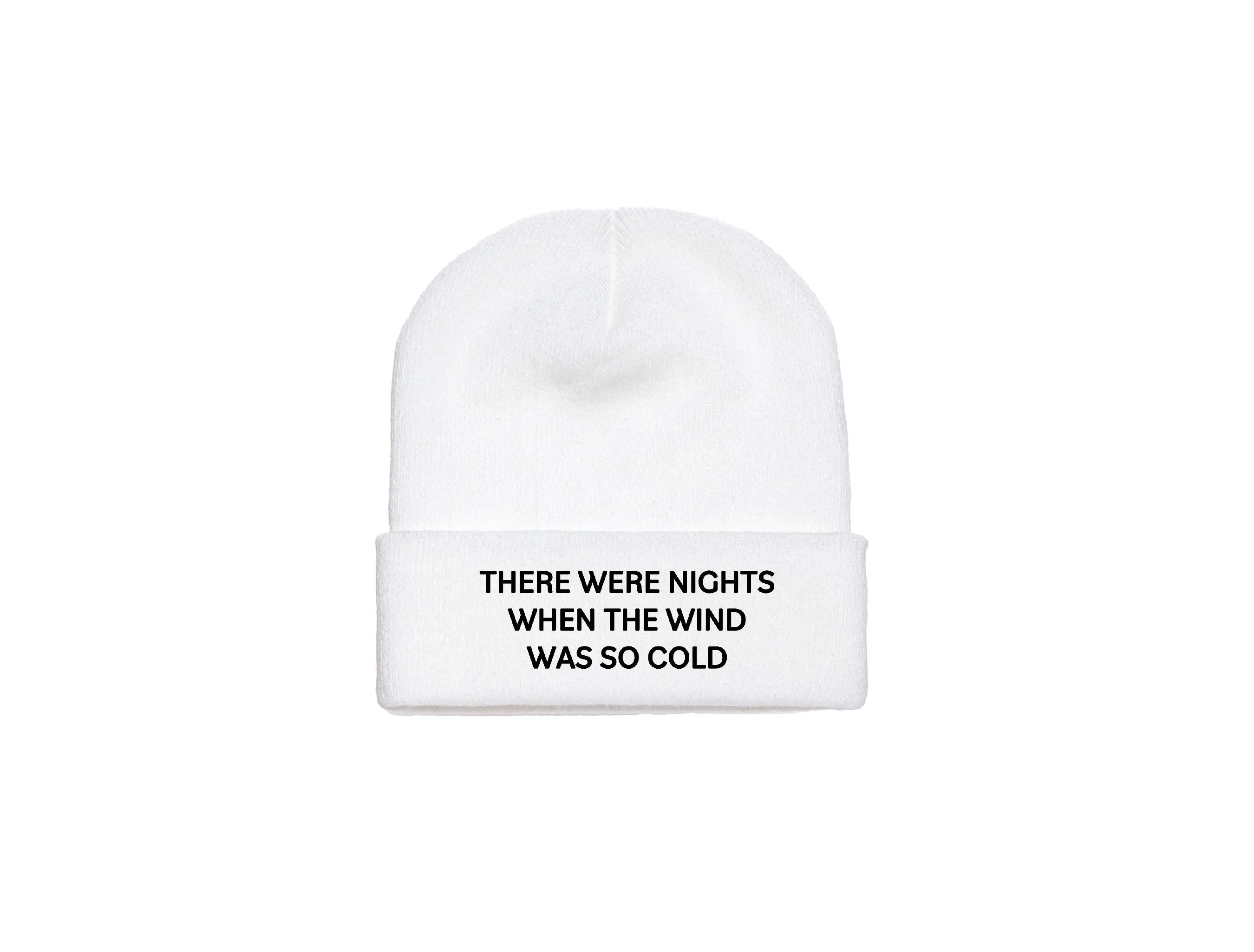 There Were Nights When The Wind Was So Cold - Embroidered Winter Beanie Celine Dion Lyrics