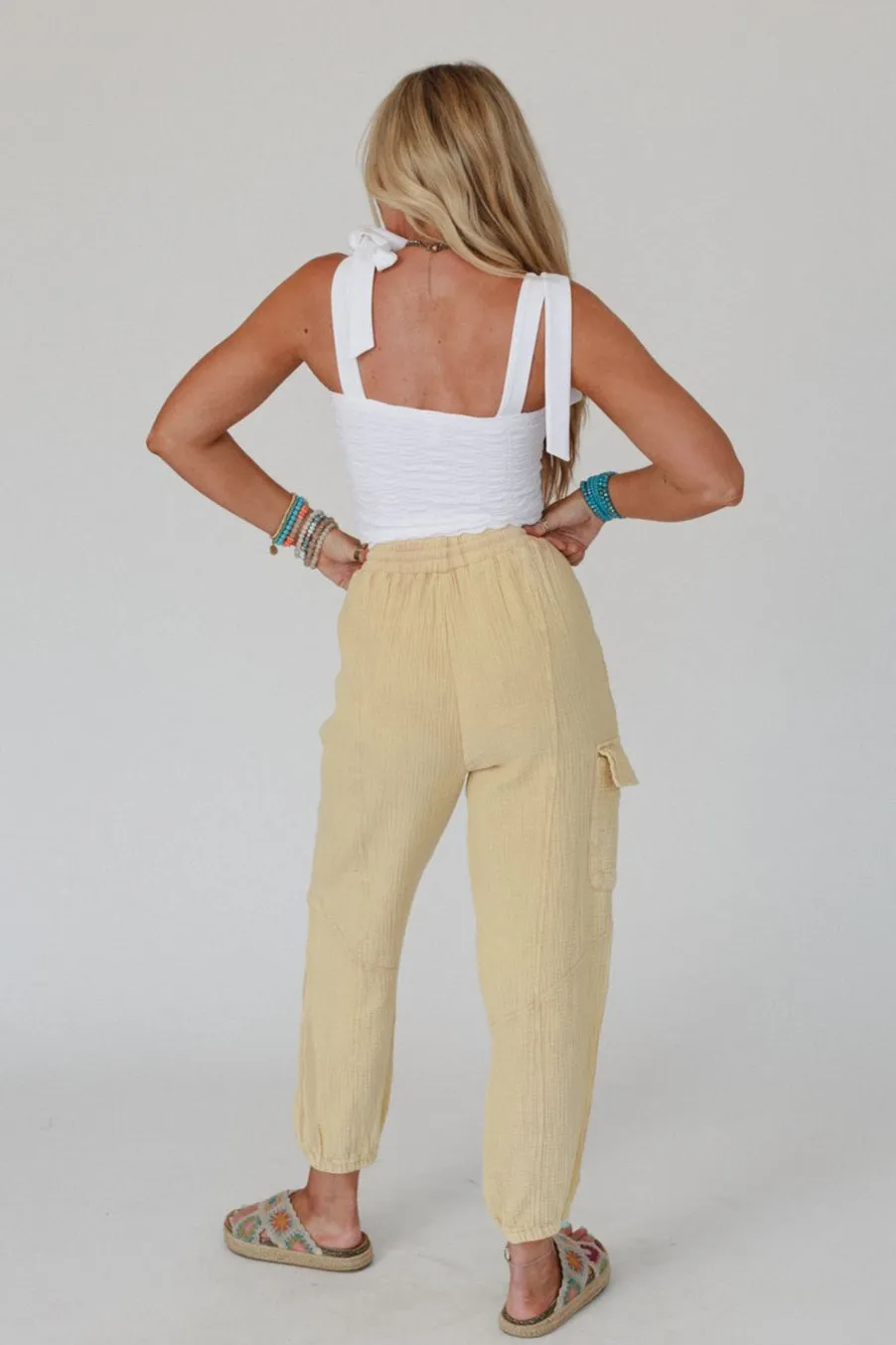 To The City Tie Shoulder Top - White