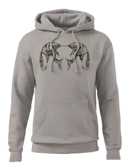 Tonal Ram Hoodie | Cement