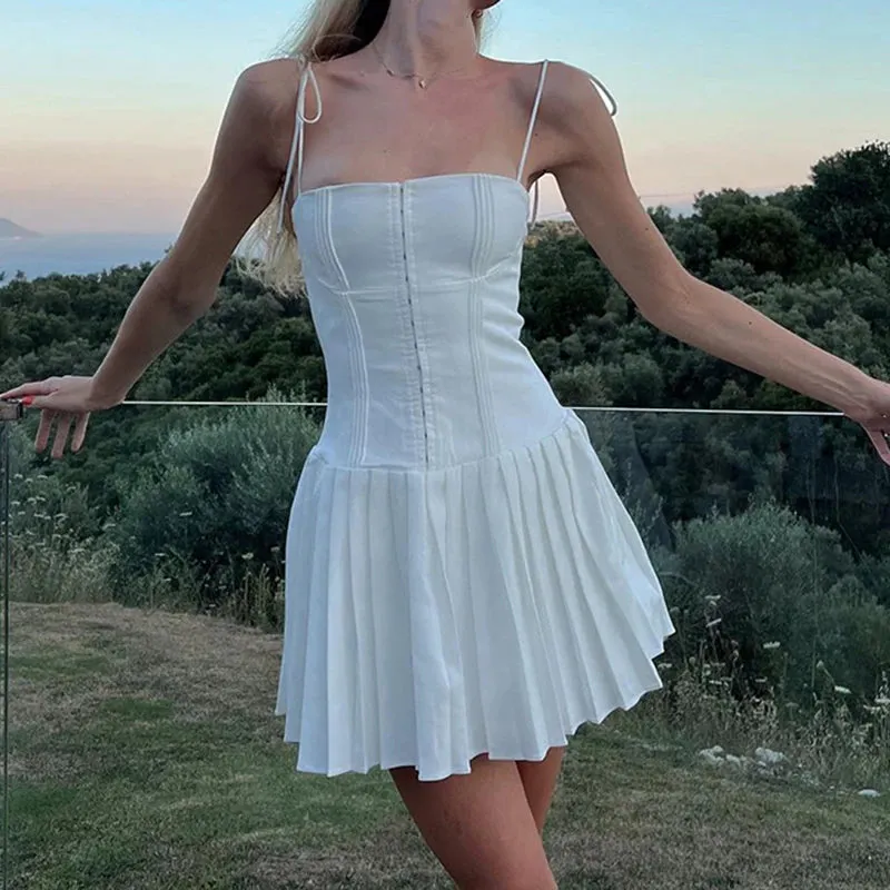 Treat Me Well Pleated Corset Dress