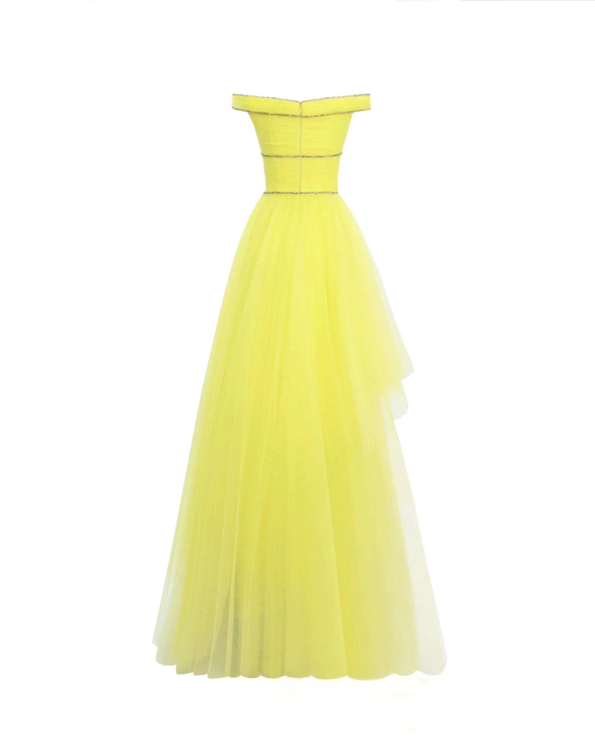 Tulle Dress With Beaded Trimmings