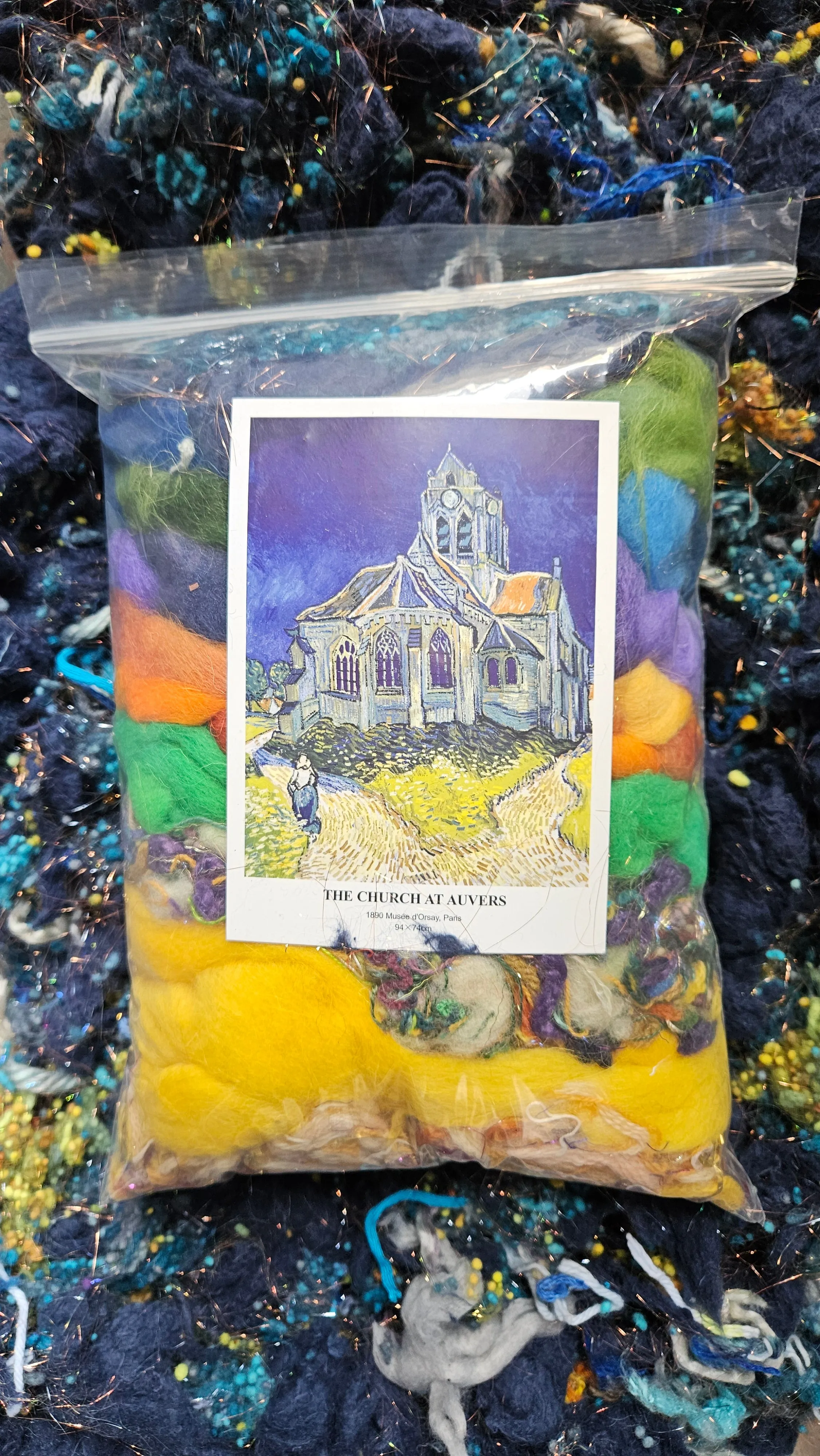 VAN GOGH Inspired Rare Wool and Texture Fiber Artist Palette - 8 ounces