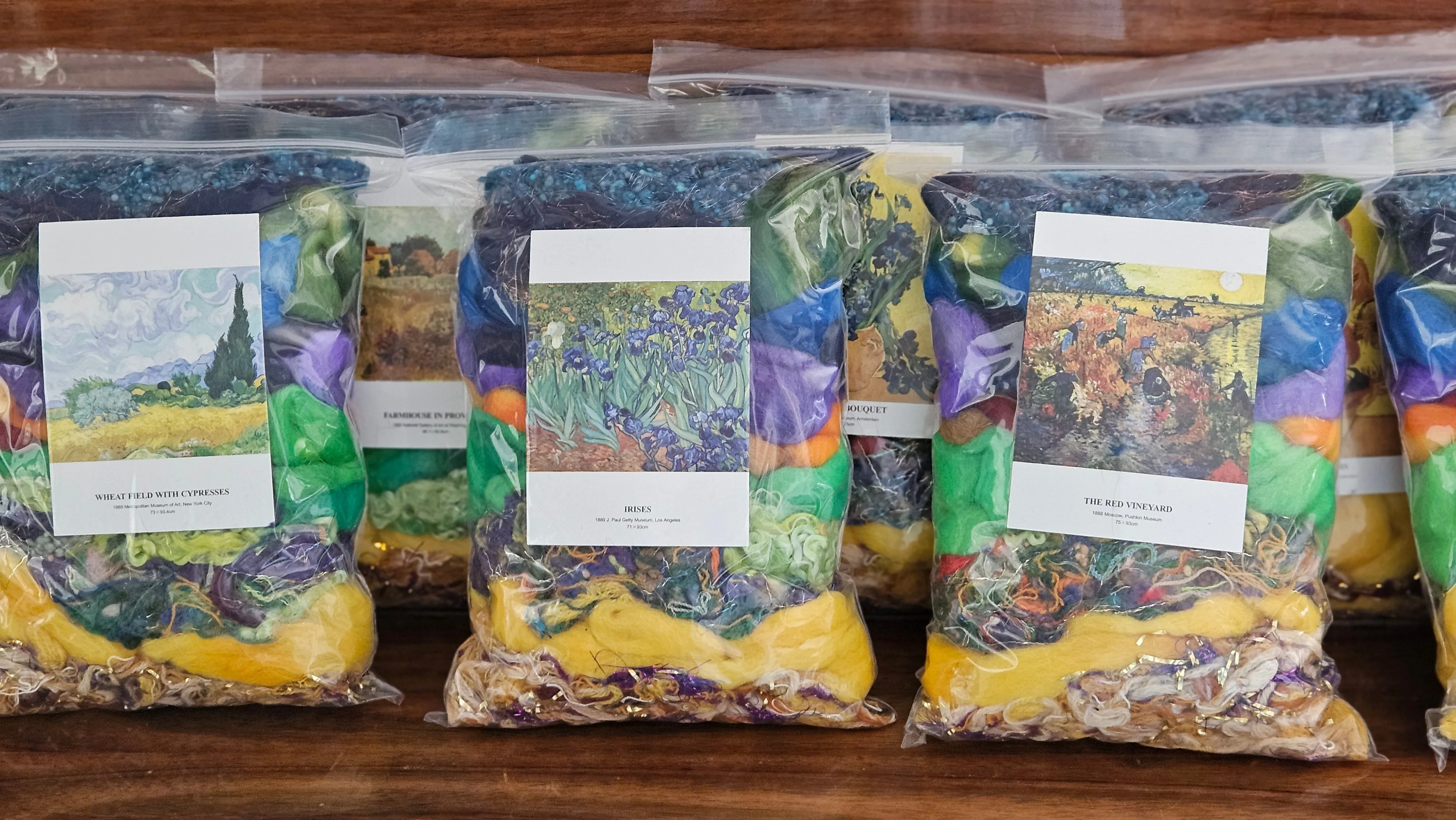 VAN GOGH Inspired Rare Wool and Texture Fiber Artist Palette - 8 ounces