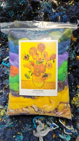 VAN GOGH Inspired Rare Wool and Texture Fiber Artist Palette - 8 ounces