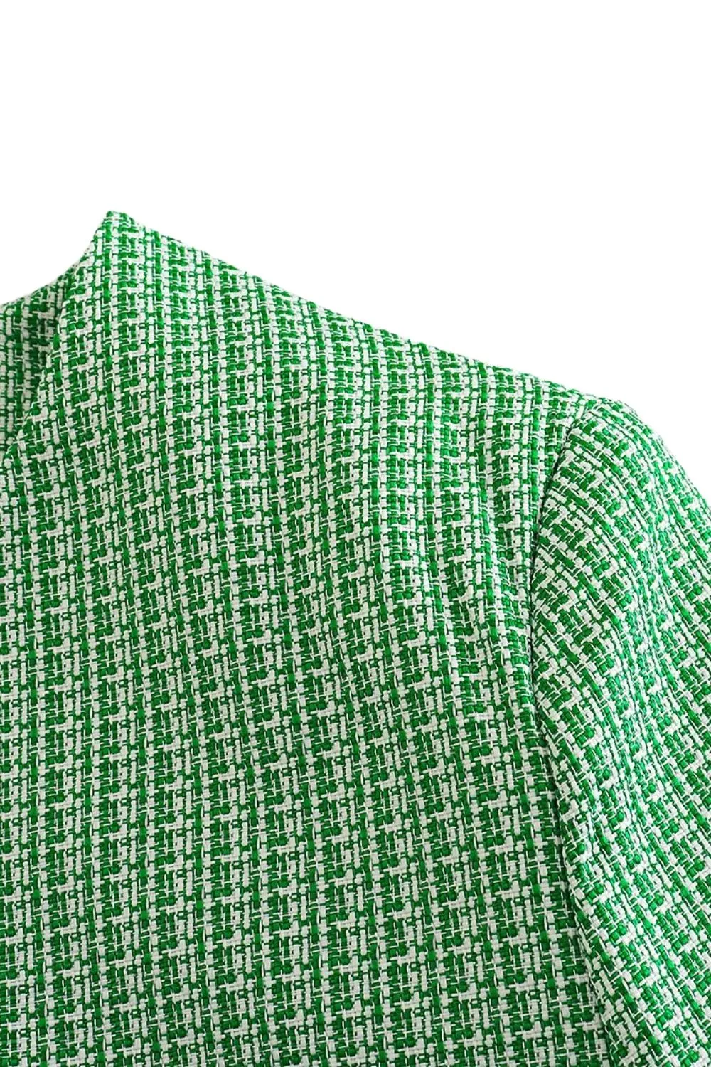 'Victoria'  Textured Round-Neck Blazer Jacket