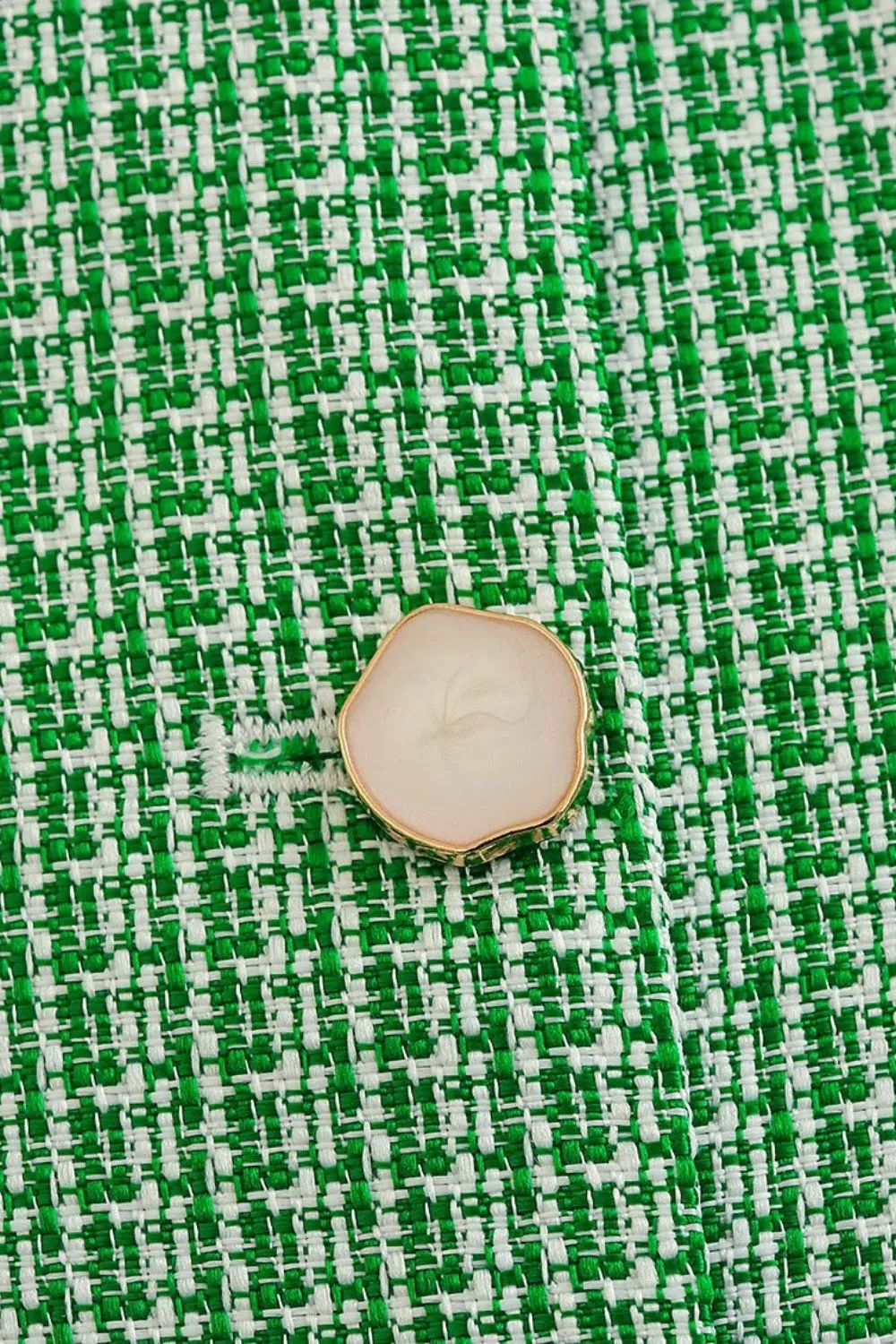 'Victoria'  Textured Round-Neck Blazer Jacket