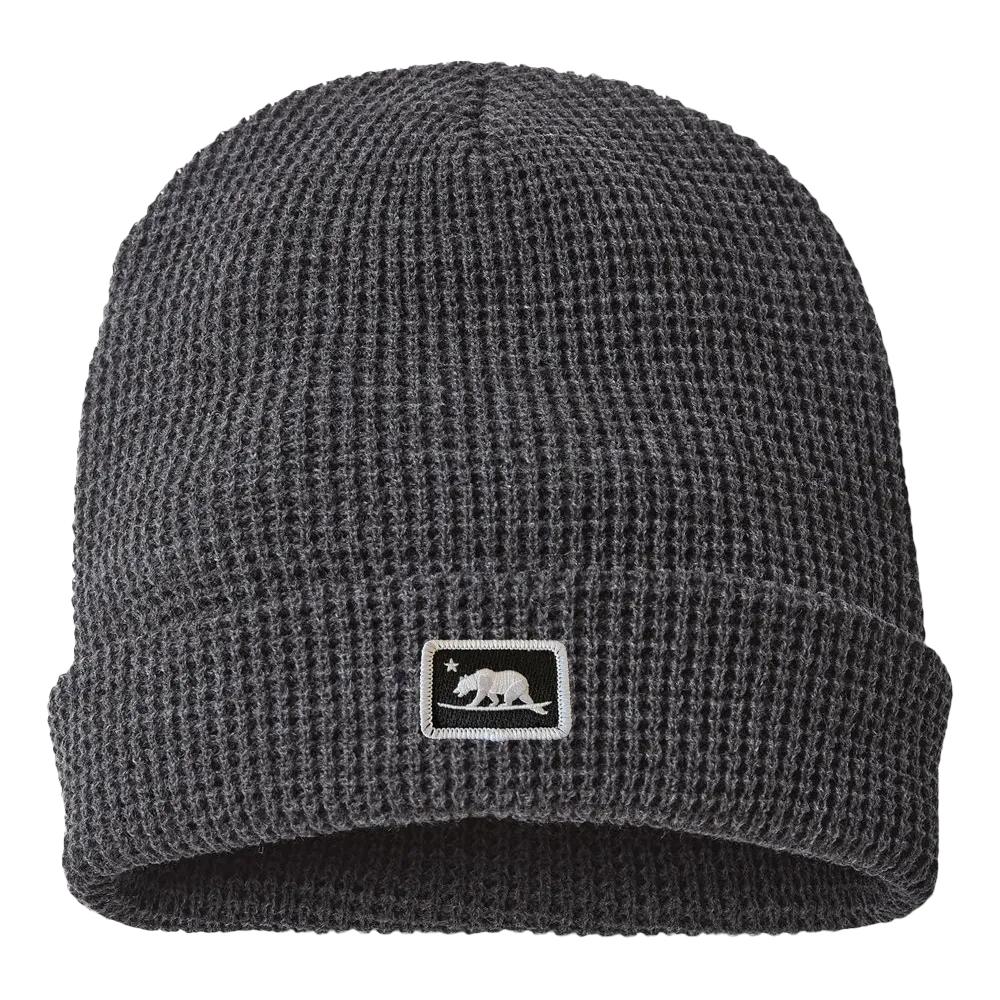 Waffle Beanie - Embroidered Surfbear Patch