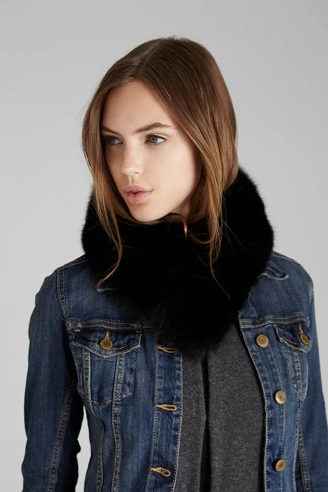 Windsor Black Fox Fur Collar