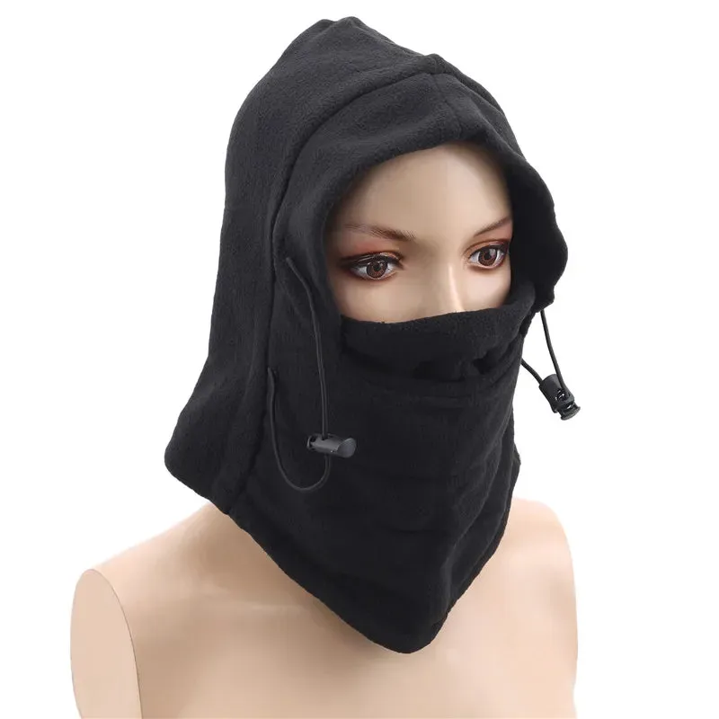 Winter Thermal Fleece Balaclava Men Hat Neck Warmer Hiking Scarf Waterproof Hunting Cycling Hat Hooded Neck Snowboard Face Mask