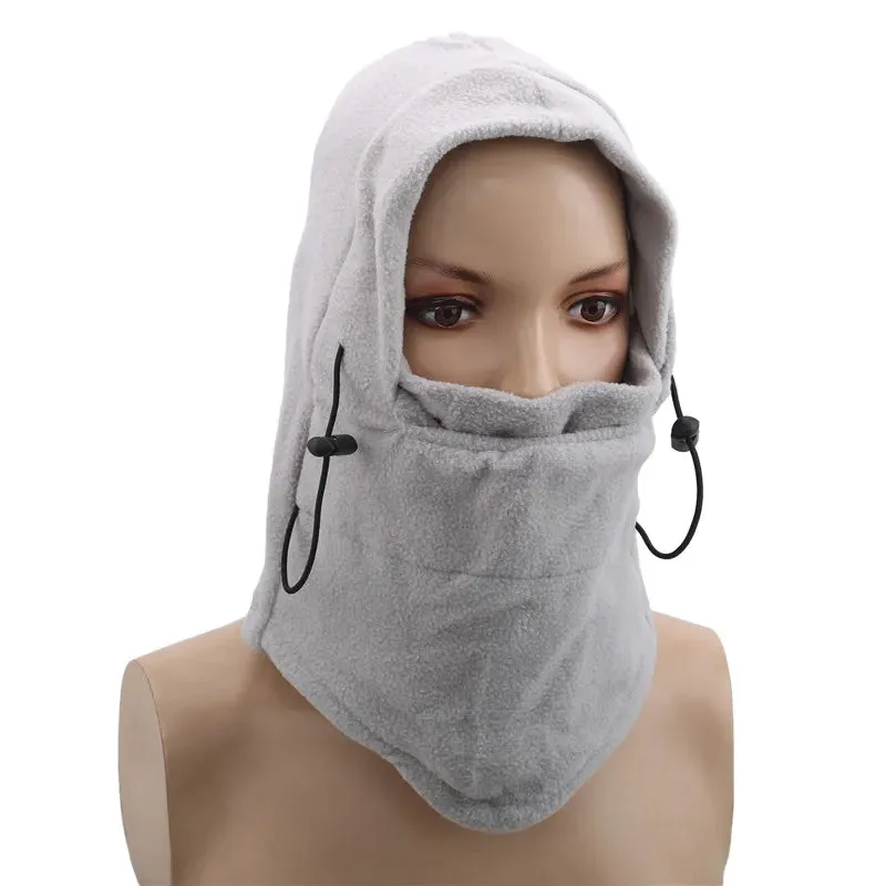 Winter Thermal Fleece Balaclava Men Hat Neck Warmer Hiking Scarf Waterproof Hunting Cycling Hat Hooded Neck Snowboard Face Mask