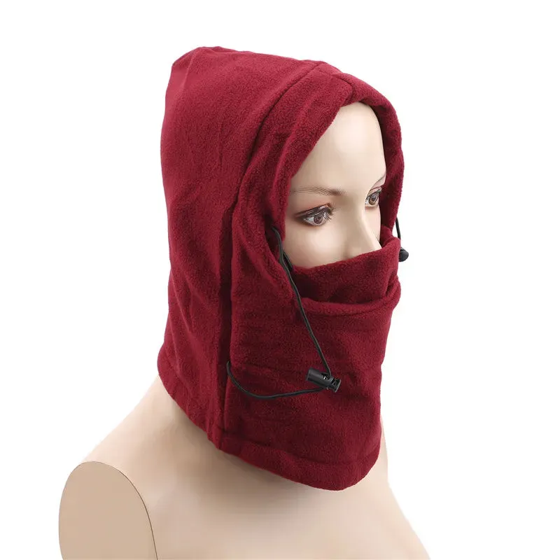 Winter Thermal Fleece Balaclava Men Hat Neck Warmer Hiking Scarf Waterproof Hunting Cycling Hat Hooded Neck Snowboard Face Mask