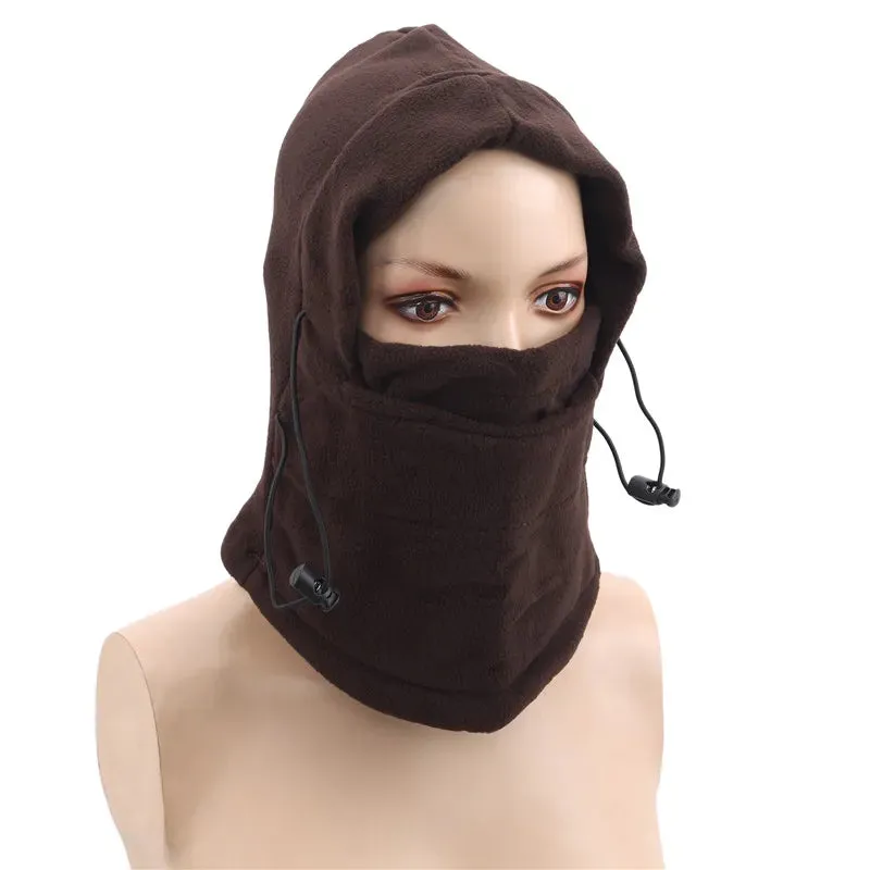 Winter Thermal Fleece Balaclava Men Hat Neck Warmer Hiking Scarf Waterproof Hunting Cycling Hat Hooded Neck Snowboard Face Mask