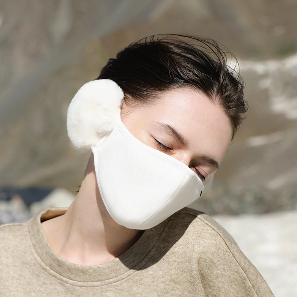 Women's Winter Mask Balaclava Outdoor Protect Face Cover with Earmuffs