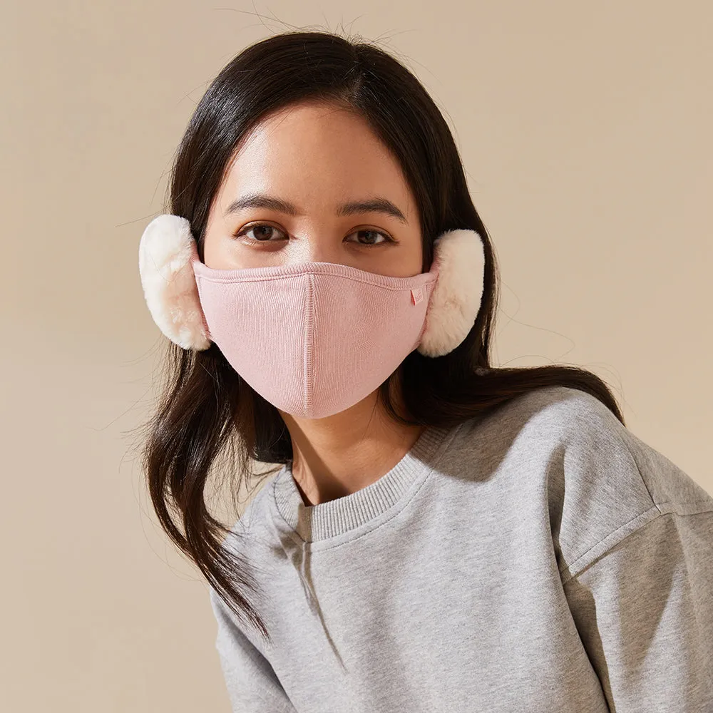 Women's Winter Mask Balaclava Outdoor Protect Face Cover with Earmuffs