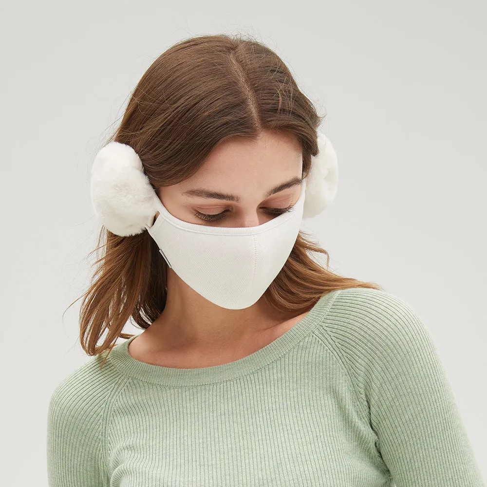 Women's Winter Mask Balaclava Outdoor Protect Face Cover with Earmuffs