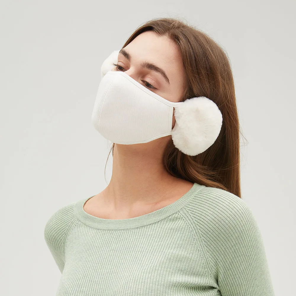 Women's Winter Mask Balaclava Outdoor Protect Face Cover with Earmuffs