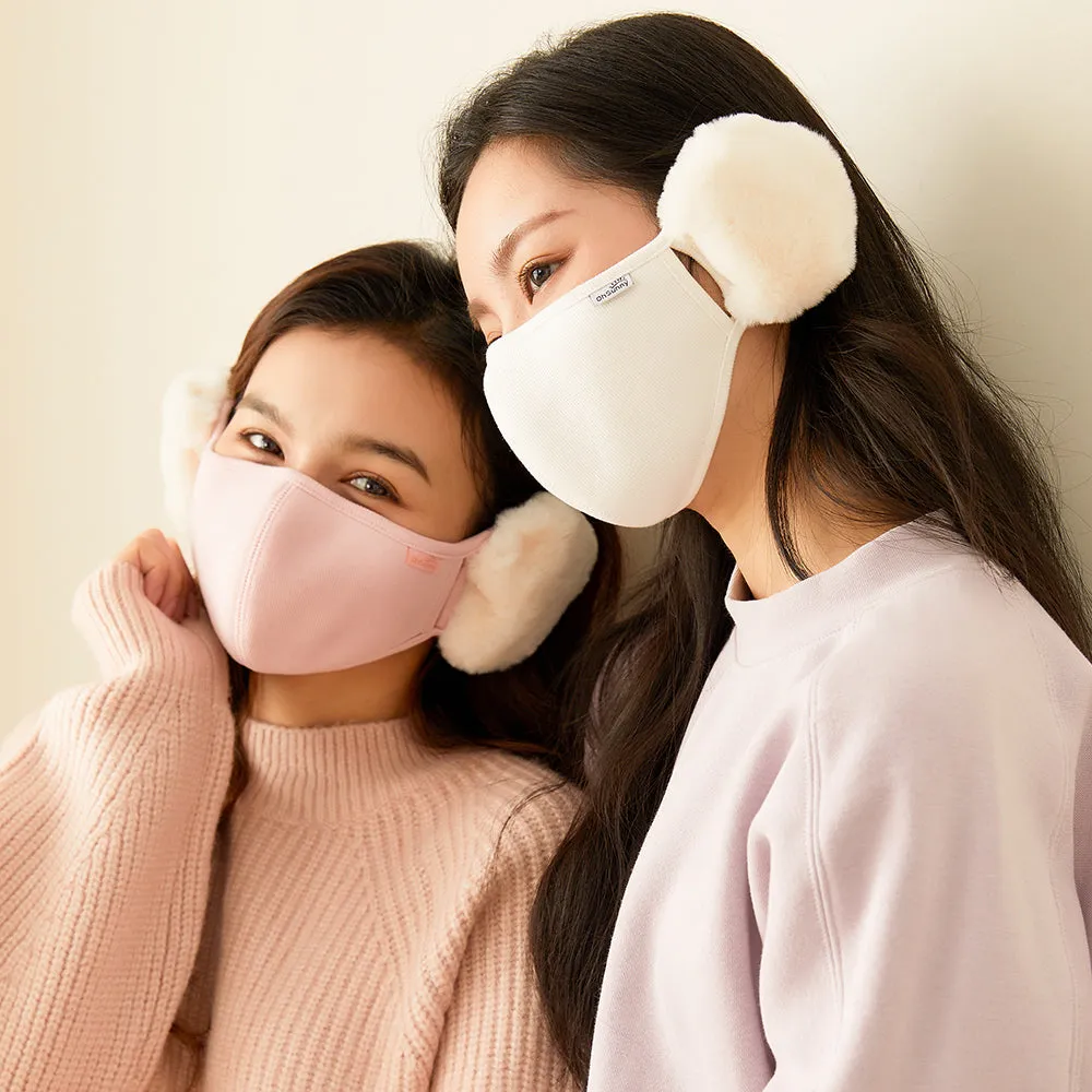 Women's Winter Mask Balaclava Outdoor Protect Face Cover with Earmuffs